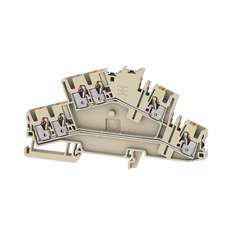 Weidmuller A-series Multi-Tier modular terminal, push in, dark beige, 2.5 MM², 800 V, numb