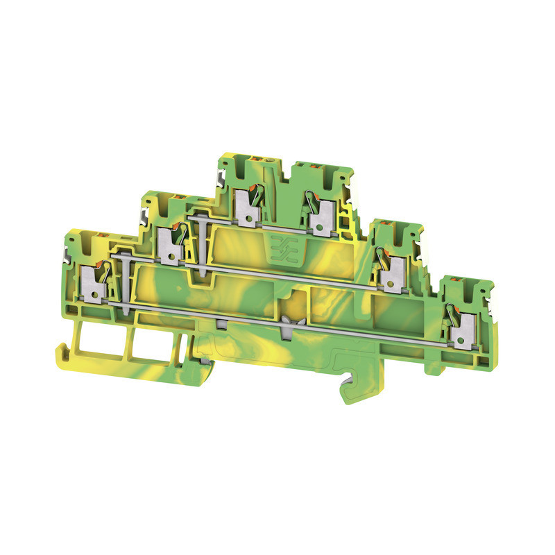 Weidmuller A-series Multi-Tier pe terminal, push in, green/yellow, 1.5 MM², 500 V, number