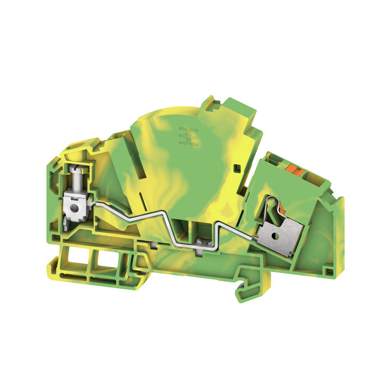 Weidmuller A-series Pe Terminal, hybrid connection, green/yellow, 6 MM², 500 V, number of