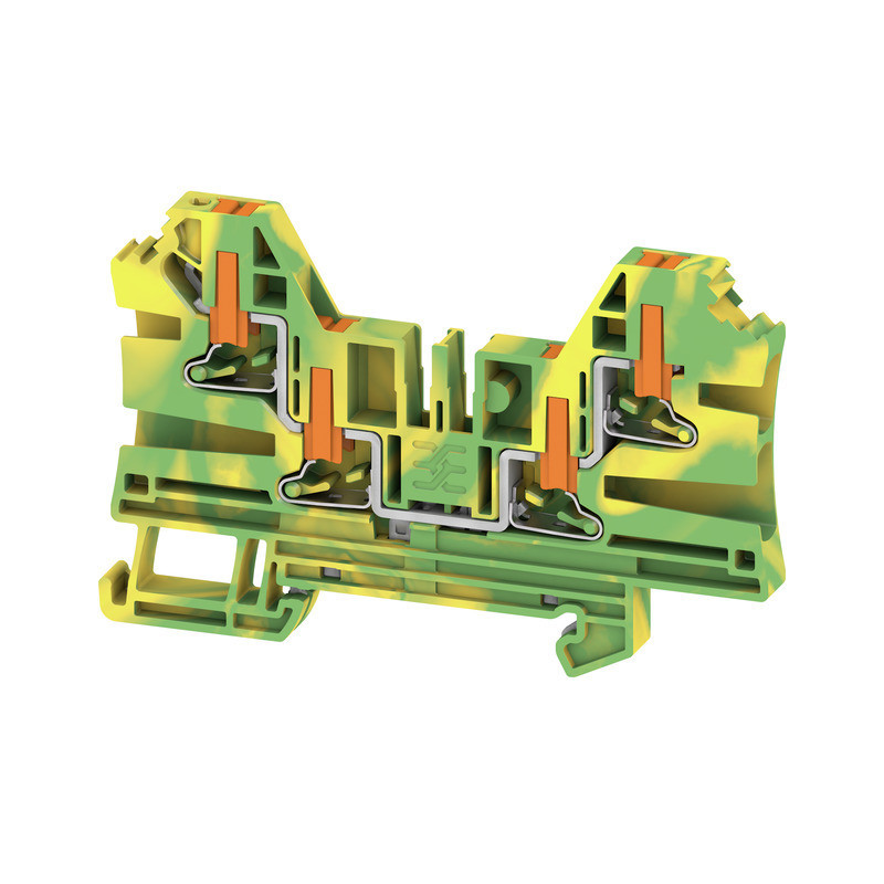 Weidmuller A-series Pe Terminal, push in, green/yellow, 4 MM², 1000 V, number of connectio