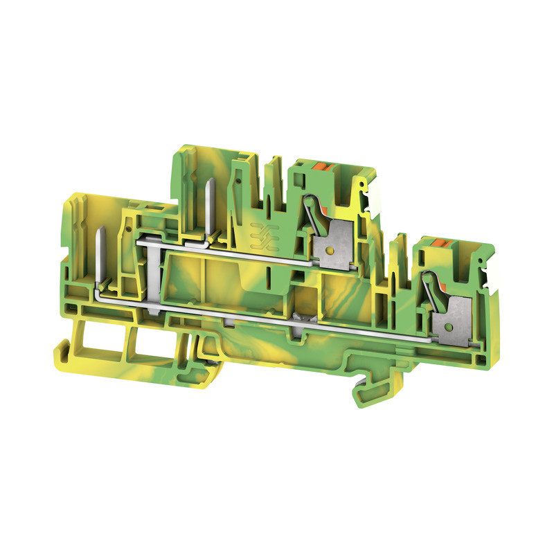 Weidmuller A-series Pluggable Terminal, push in, green/yellow, 4 MM², 32 A, 800 V, number