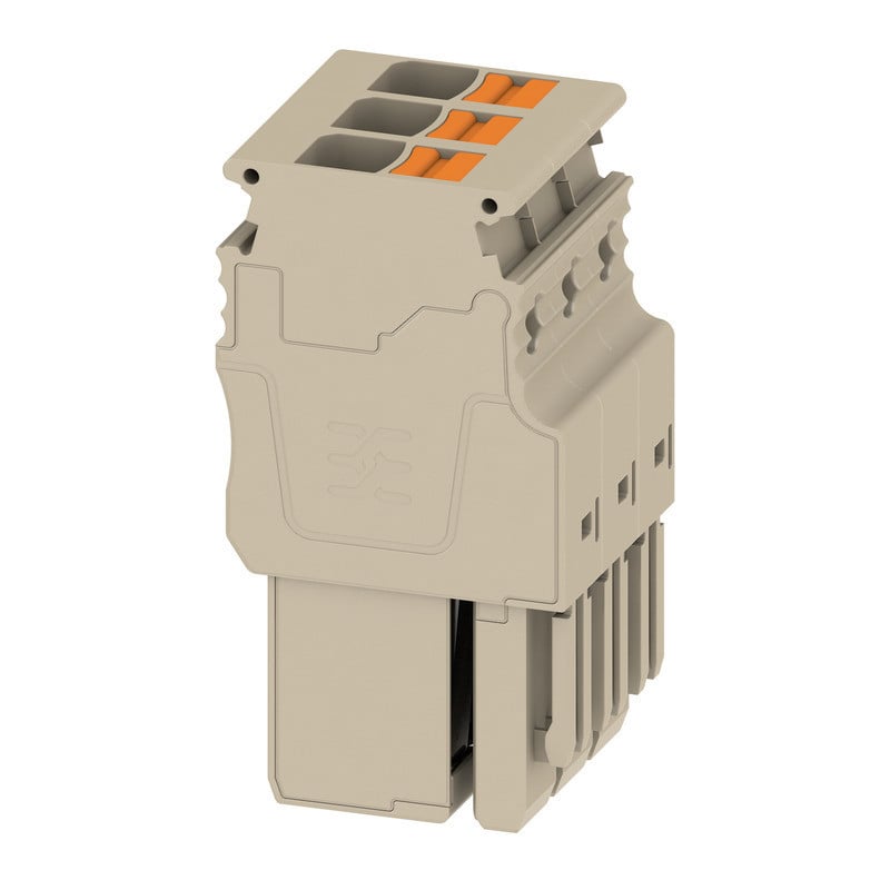 Weidmuller A-series Plug (terminal), push in, 6 MM², 30 A, 500 V, number of connections: 3
