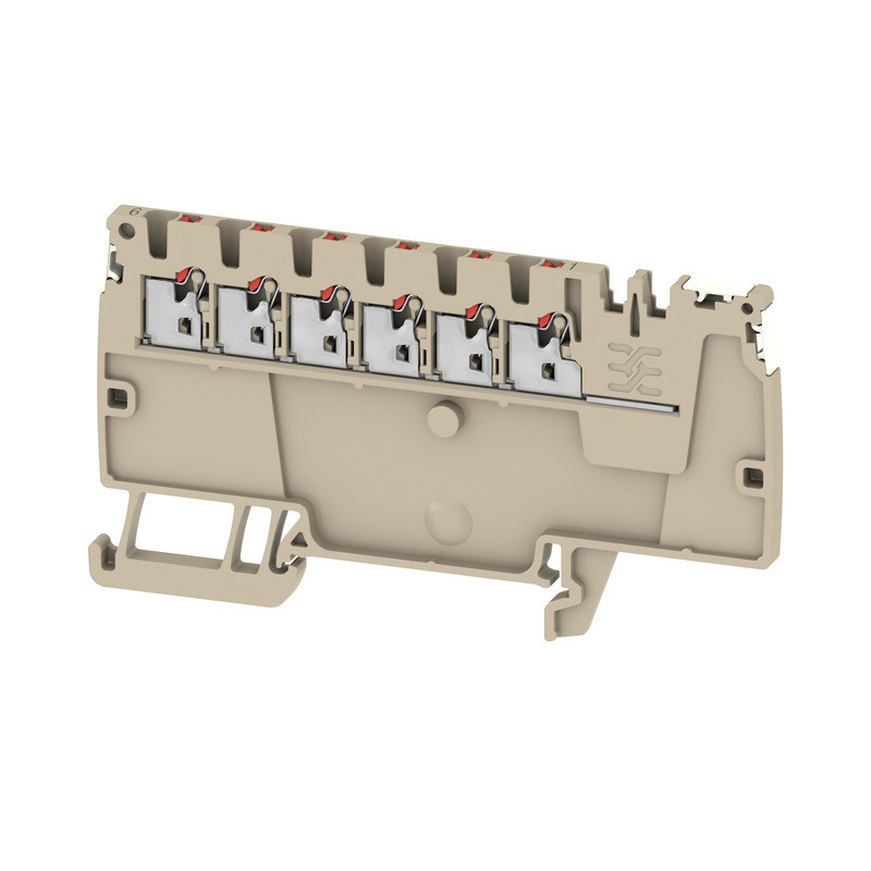 Weidmuller A-series Potential Distributor terminal, push in, dark beige, 1.5 MM², 17.5 A,