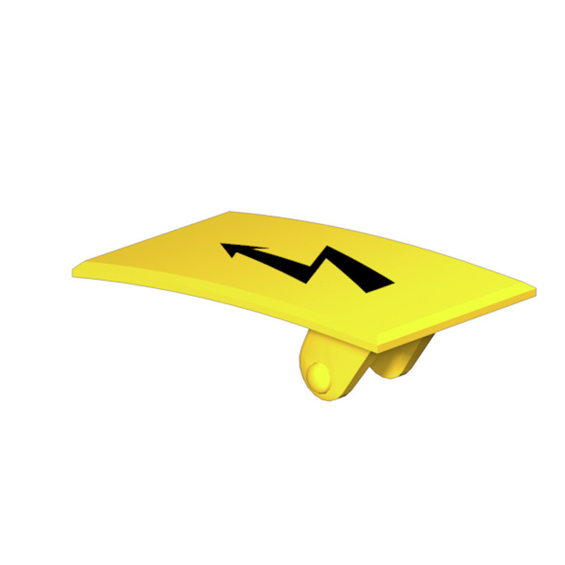 Weidmuller A-series Terminal Marking, yellow, pitch in MM: 12.00, printed characters: flas