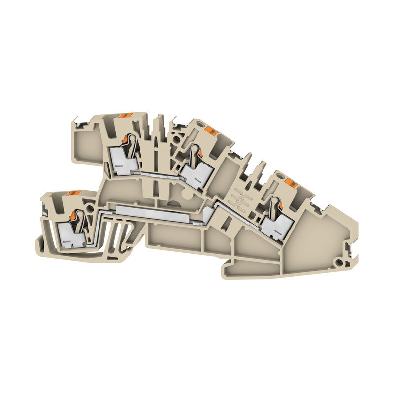 Weidmuller A-series Multi Level installation terminal block, push in, dark beige, 2.5 MM²,