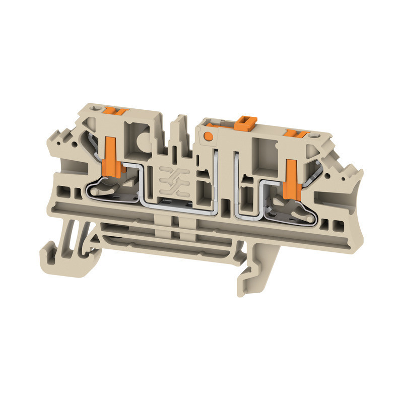 Weidmuller A-series Test-Disconnect terminal, push in, dark beige, 2.5 MM², 20 A, 500 V, N