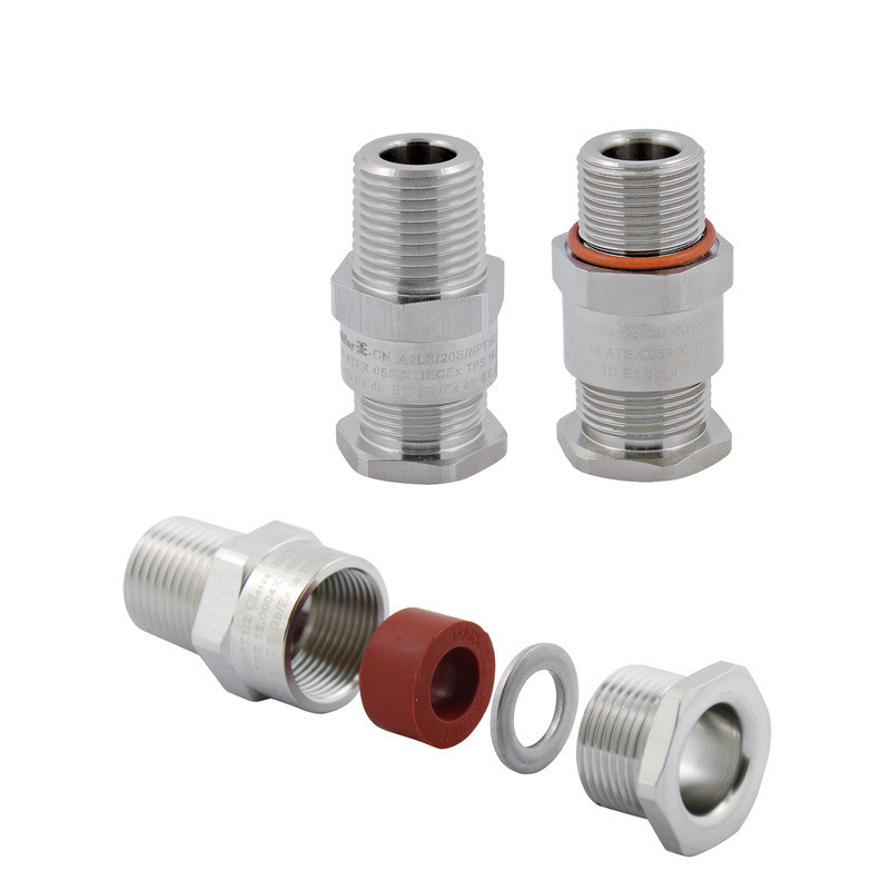 Weidmuller A2L (Klippon unarmored Ex e/d cable Ex Cable gland (metal), straight, 1/2" NPT, 13.6 MM, od min. 4.5 - od