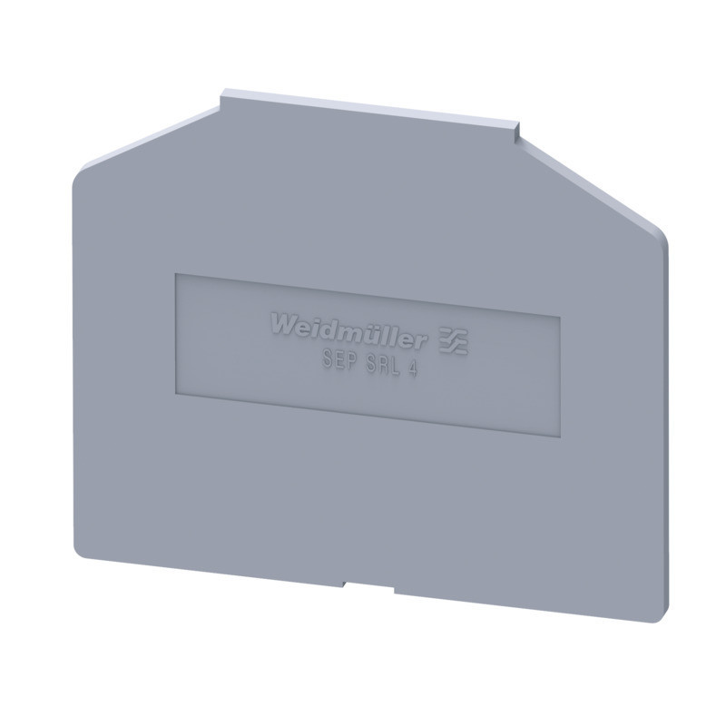Weidmuller Bolt-type screw terminals End Plate for terminals, grey, height: 46 MM, width: 1.5 MM, V-2, poly