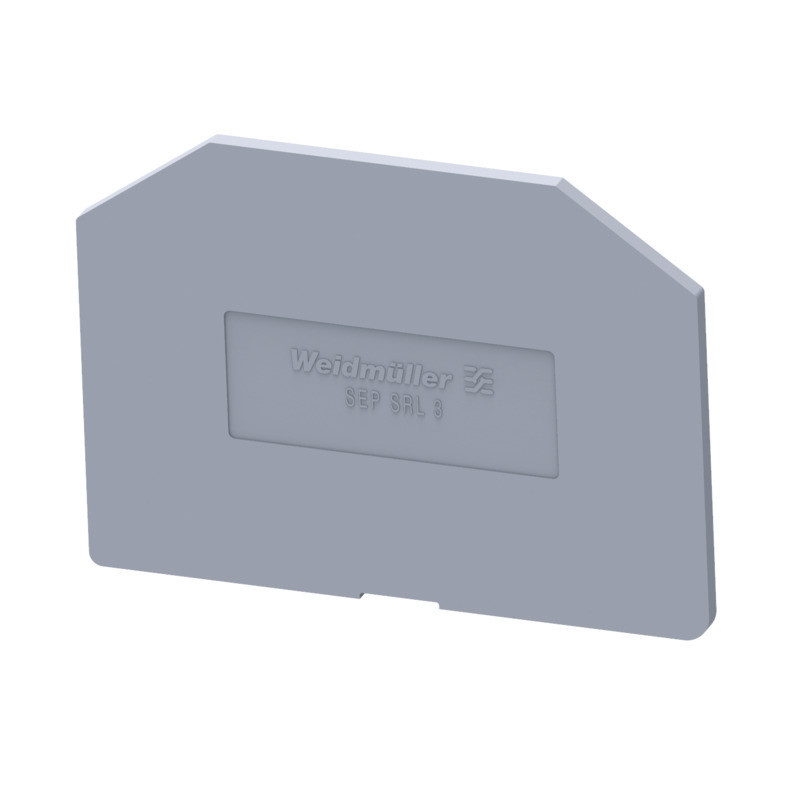Weidmuller Bolt-type screw terminals End Plate for terminals, grey, height: 47 MM, width: 1.5 MM, V-2, poly