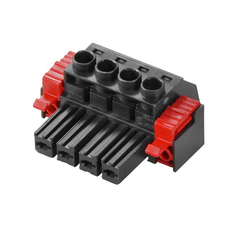 Weidmuller BVZ 7.62HP/03/180F SN BK BX PCB plug connector clip-on flange 7.62 MM no. of poles: 3 tinned,
