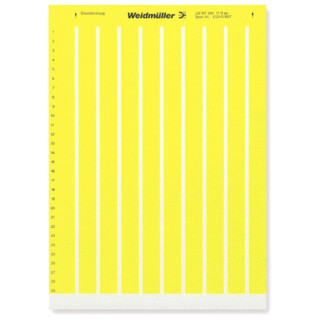 Weidmuller Coderingslabel geel 10vel