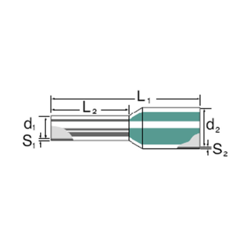 Weidmuller Connecting elements adereindhuls 0,5MM² 14MM geïsoleerd wit