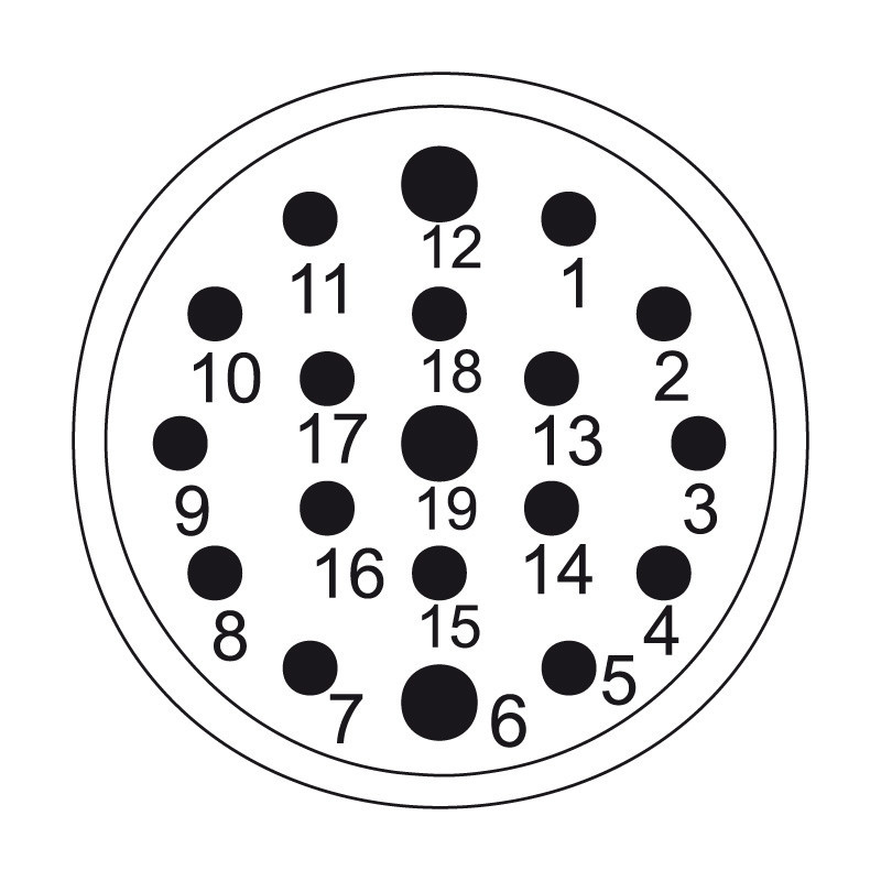 Weidmuller Contact Insert (circular connector), plug-in connector, pin, 19-pole,