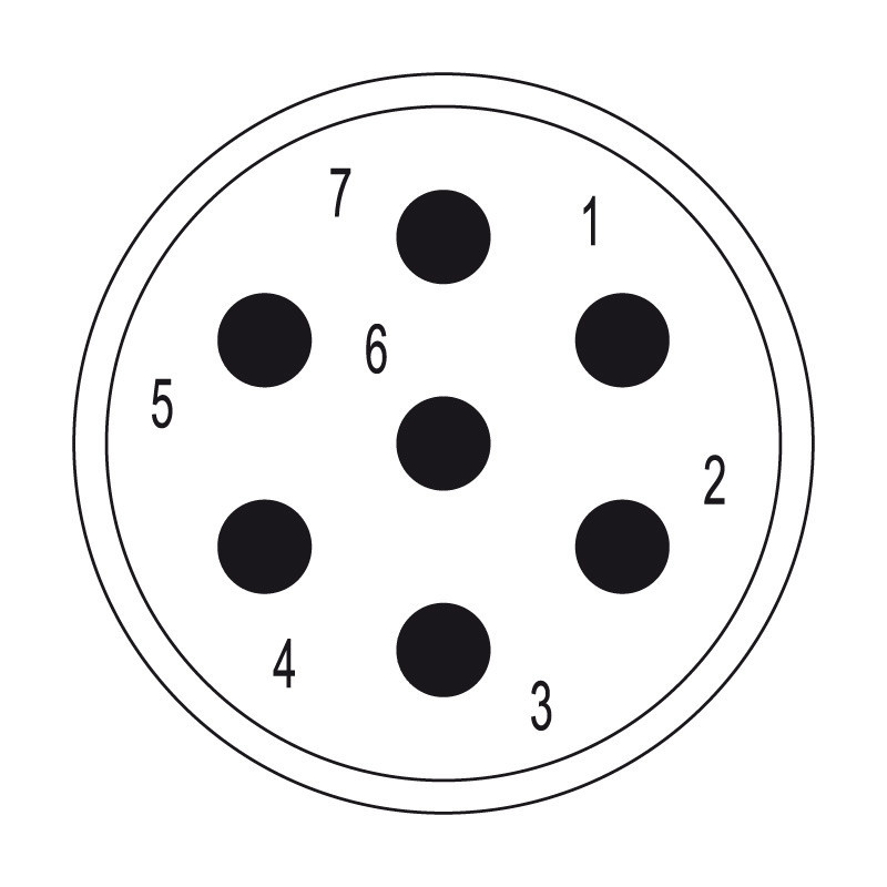 Weidmuller Contact Insert (circular connector), plug-in connector, pin, 7-pole, C