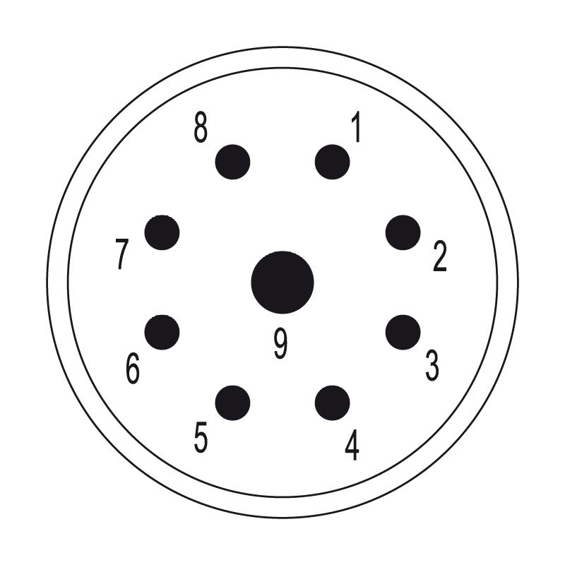 Weidmuller Contact Insert (circular connector), plug-in connector, pin, 9-pole, C