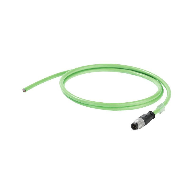 Weidmuller Copper data cable (assembled) M12 4 halogen: halogen-free accordin