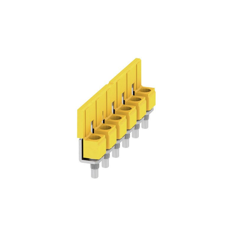 Weidmuller W-Series Cross-Connector (terminal), when screwed in, yellow, 63 A, number of P