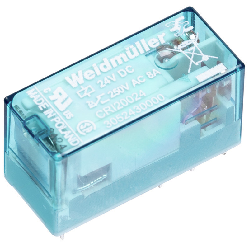 Weidmuller CUBESERIES Miniature Industrial relay, 24 V DC +10 % / -20 %, no, 1 co contact (a Weidmuller CUBESERIES Miniature Industrial relay, 24 V DC +10 % / -20 %, no, 1 co contact (a