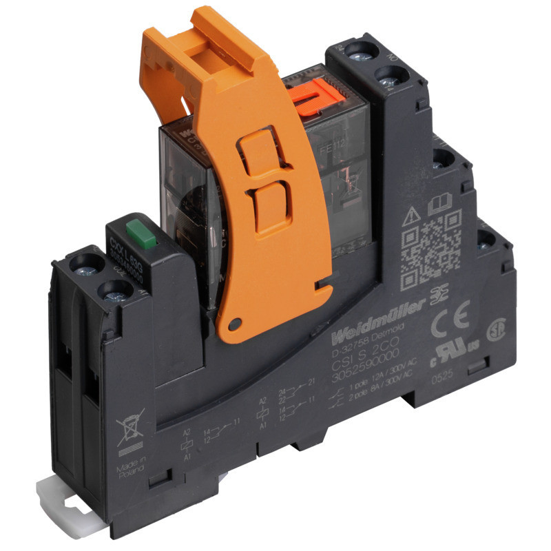 Weidmuller CUBESERIES Relay Module, 230 V ac, green led, 2 co contact (agni) , 250 V ac, 8 A
