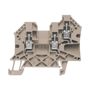 Weidmuller W-serie verbindingsrijgklem 0,5-6MM² eendr. 0,5-6MM² meerdr. beige