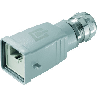 Weidmuller Lege stekkerbehuizing aluminium gesloten