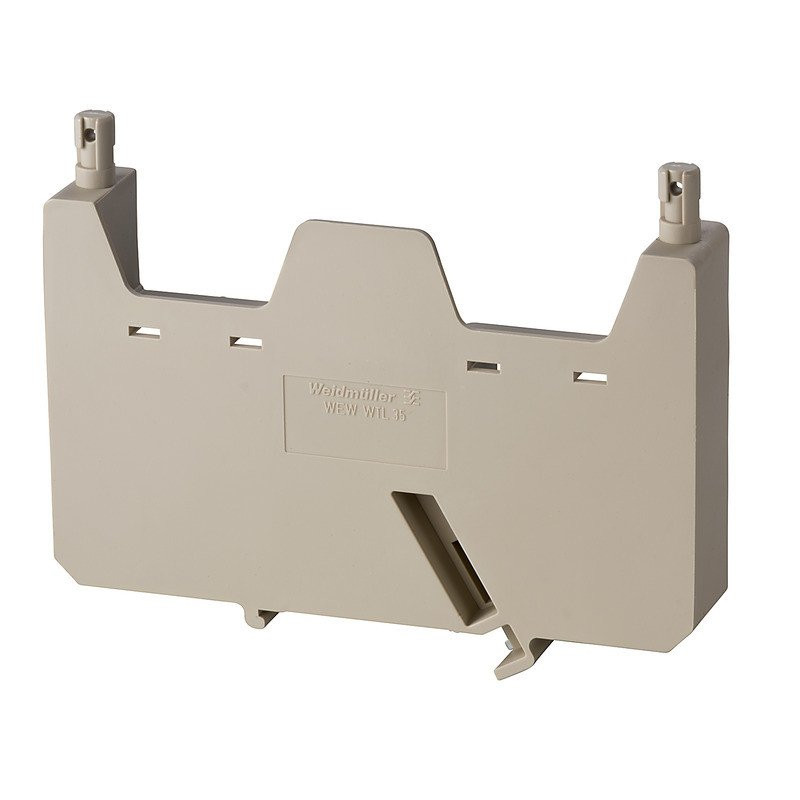 Weidmuller End bracket wemid dark beige mounting rail: TS 35 screwed