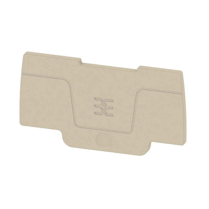 Weidmuller S-Series End Plate for terminals, dark beige, height: 56.9 MM, width: 2.1 MM, V