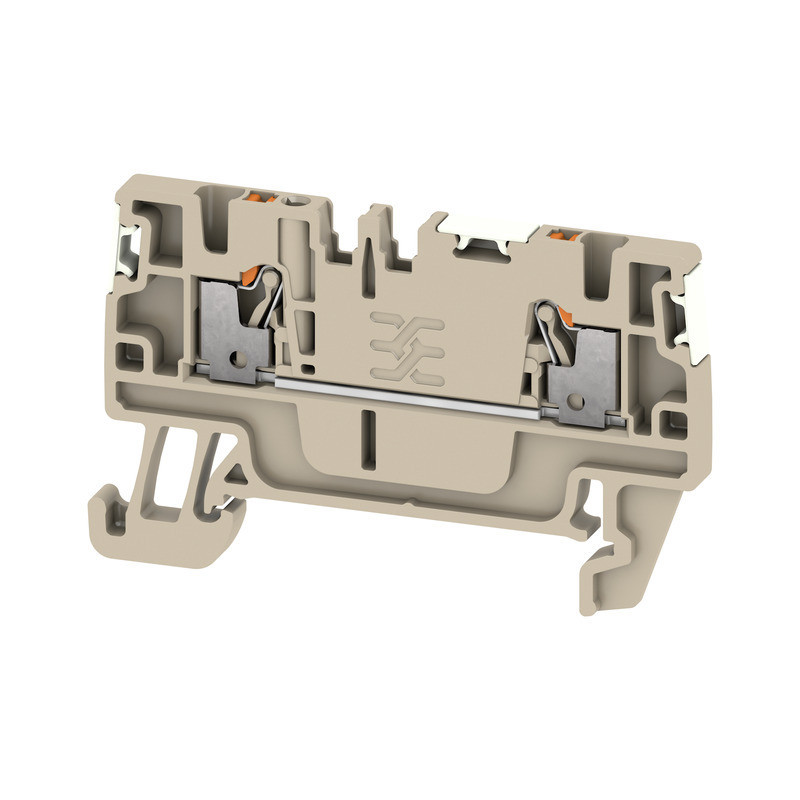 Weidmuller A-series Feed-Through terminal block, push in, dark beige, 1.5 MM², 17.5 A, 500
