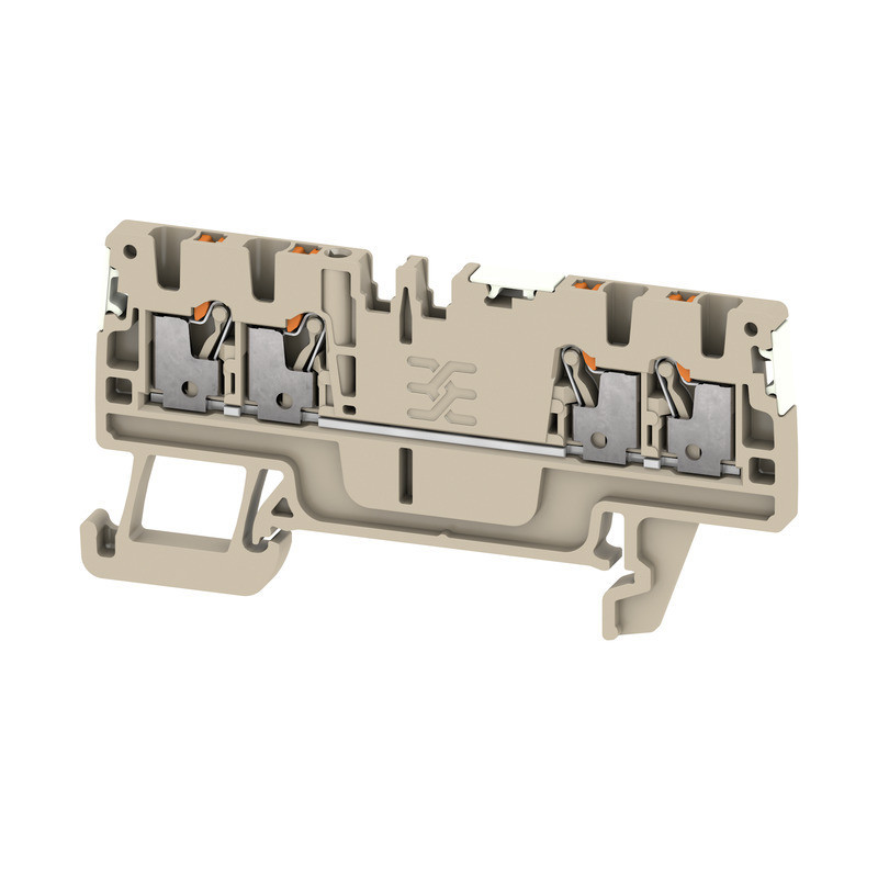 Weidmuller A-series Feed-Through terminal block, push in, dark beige, 1.5 MM², 17.5 A, 500