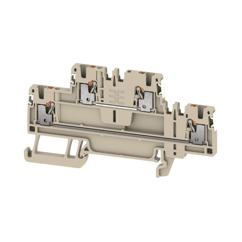 Weidmuller A-series Multi-Tier modular terminal, push in, dark beige, 1.5 MM², 500 V, numb