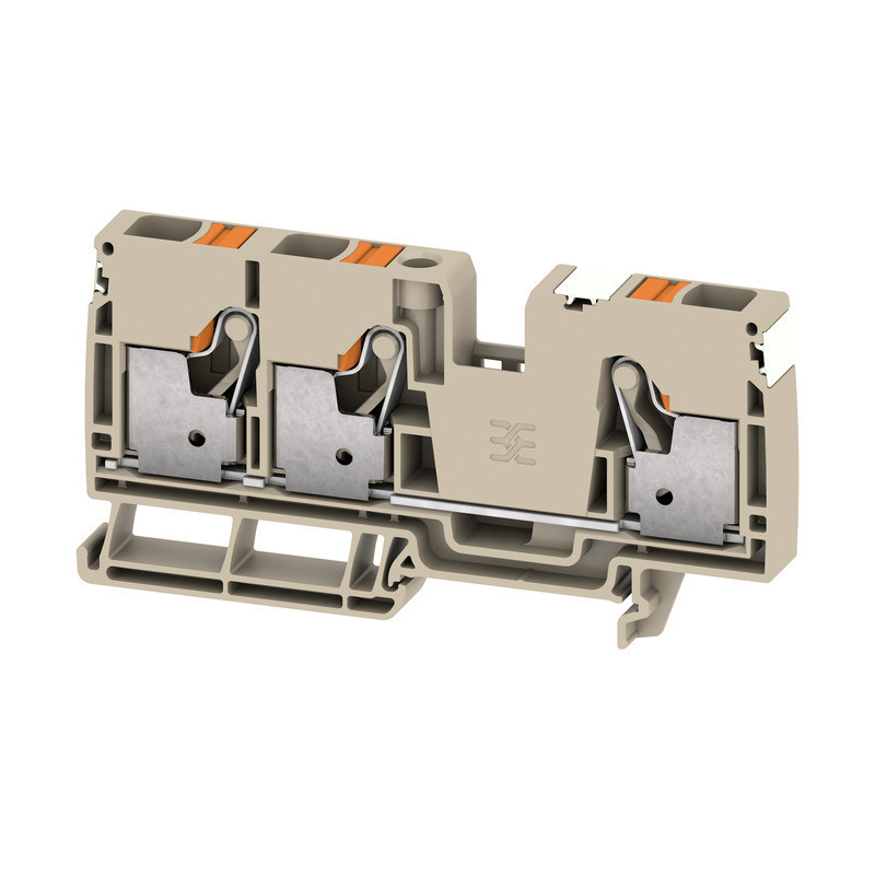 Weidmuller A-series Feed-Through terminal block, push in, dark beige, 10 MM², 57 A, 1000 V