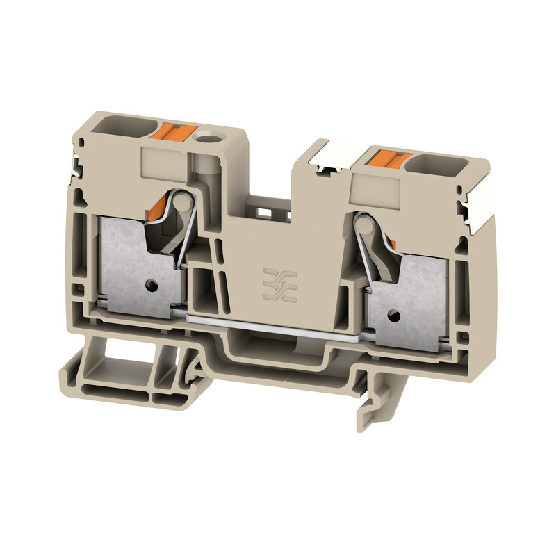 Weidmuller A-series Feed-Through terminal block, push in, dark beige, 16 MM², 76 A, 1000 V