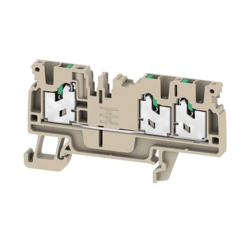 Weidmuller S-Series Feed-Through terminal block, snap in, dark beige, 2.5 MM², 24 A, 800 V