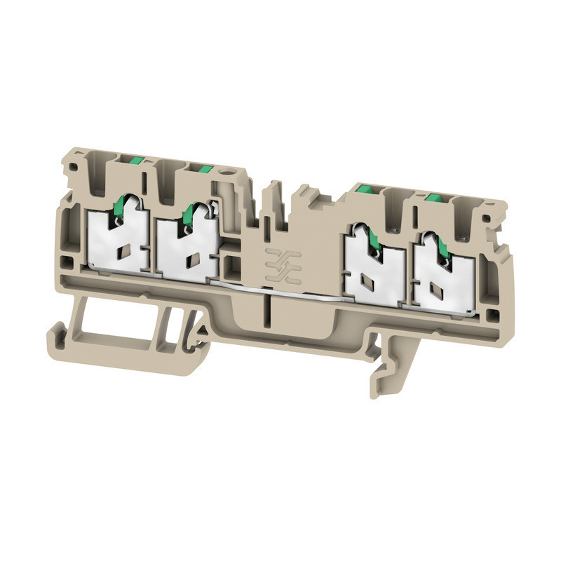Weidmuller S-Series Feed-Through terminal block, snap in, dark beige, 2.5 MM², 24 A, 800 V