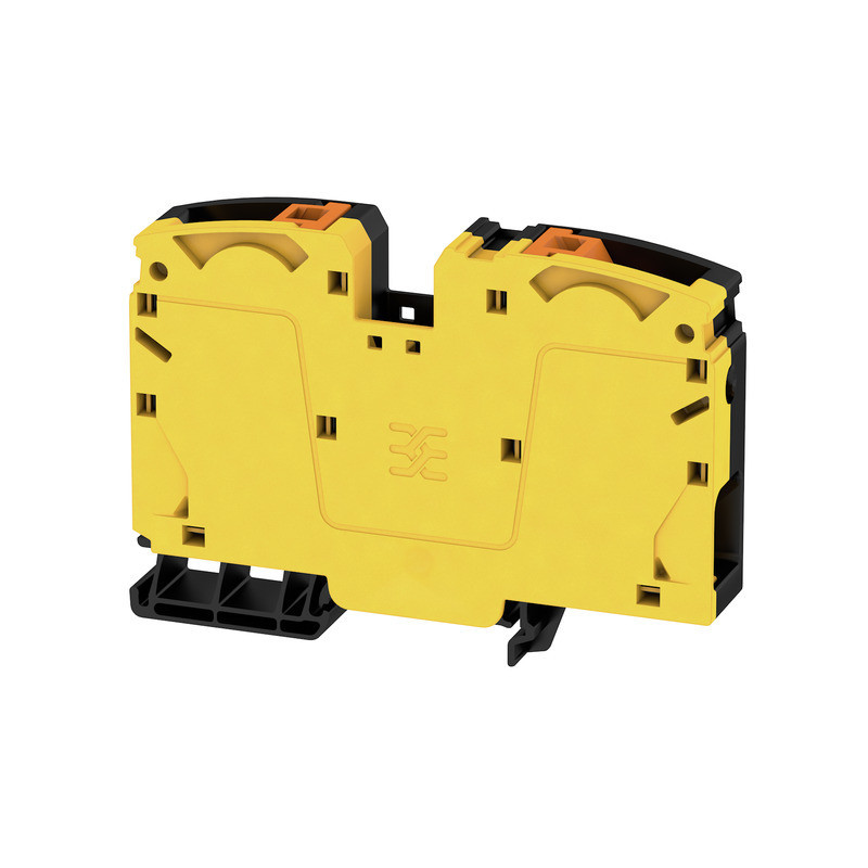 Weidmuller A-series Feed-Through terminal block, push in, black/yellow, 35 MM², 125 A, 100