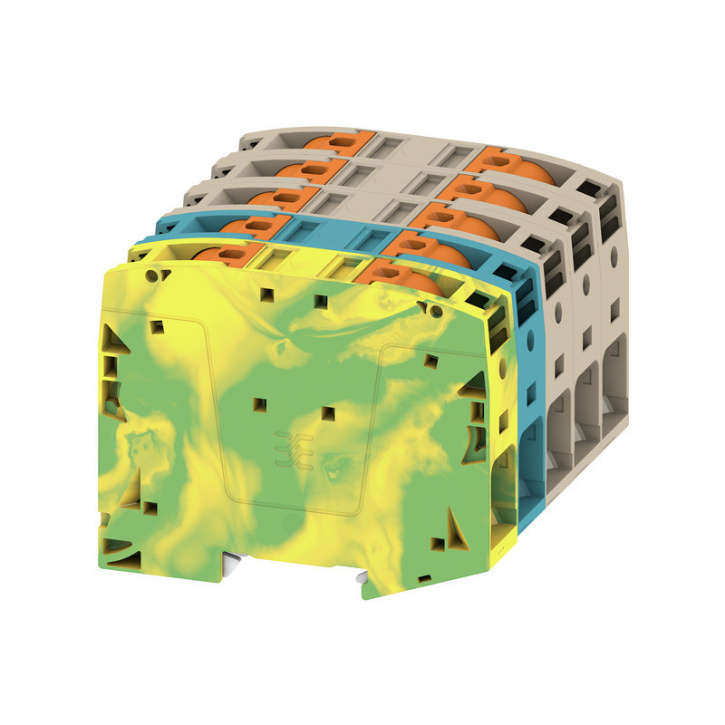 Weidmuller A-series Feed-Through terminal block, push in, dark beige, 50 MM², 150 A, 1000