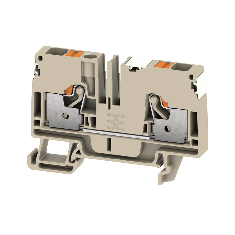 Weidmuller A-series Feed-Through terminal block, push in, dark beige, 6 MM², 41 A, 800 V, Weidmuller A-series Feed-Through terminal block, push in, dark beige, 6 MM², 41 A, 800 V,