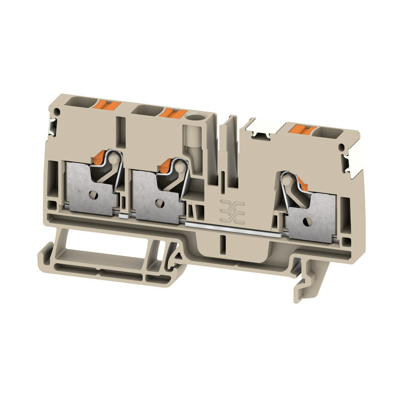 Weidmuller A-series Feed-Through terminal block, push in, dark beige, 6 MM², 41 A, 800 V, Weidmuller A-series Feed-Through terminal block, push in, dark beige, 6 MM², 41 A, 800 V,