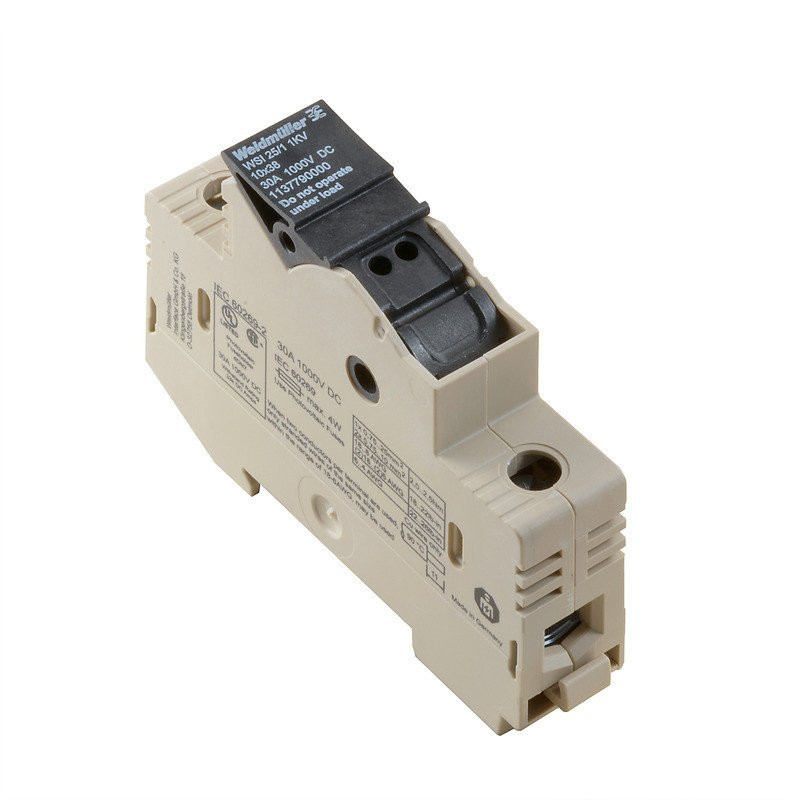 Weidmuller Fuse terminal screw connection 25 MM² 1000 V 32 A dark beige