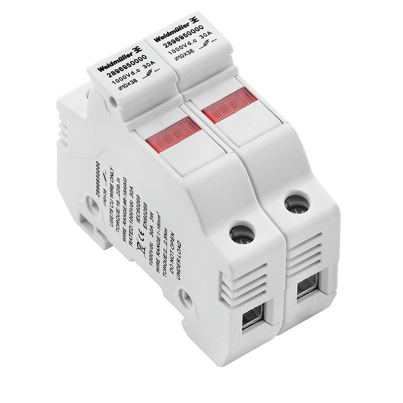 Weidmuller Fuse Terminal, screw connection, light blue, 10 MM², 30 A, number of C