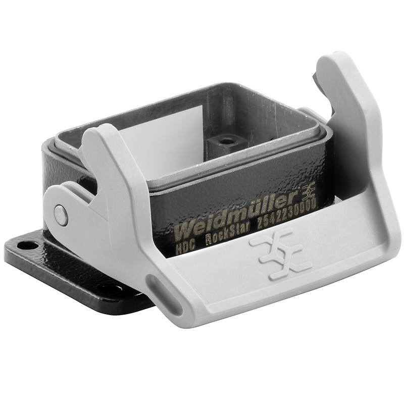Weidmuller HDC enclosures Housing Industry connectors, bulkhead housing, end-locking clamp, lowe