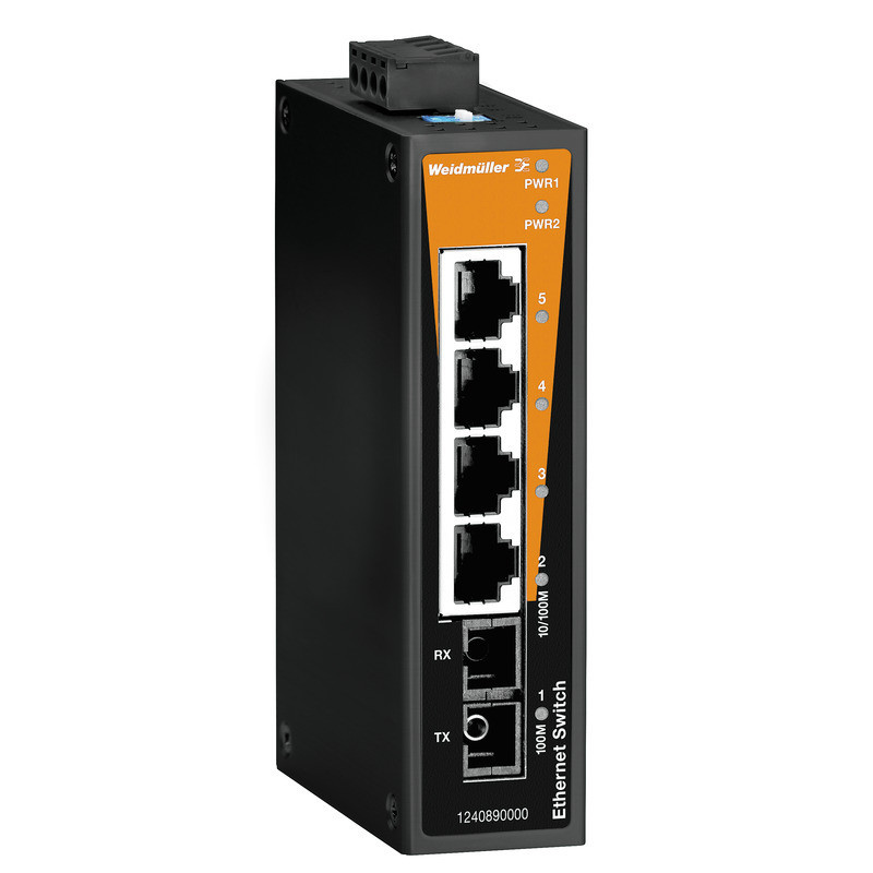 Weidmuller Ie-SW-BL05T-4TX-1SC network switch unmanaged fast ethernet number