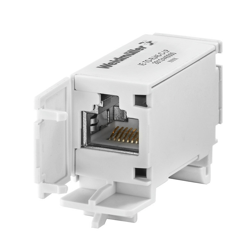 Weidmuller Industrial Ethernet Feed-Through plug-in connector RJ45, ip20, RJ45, RJ45, coupling