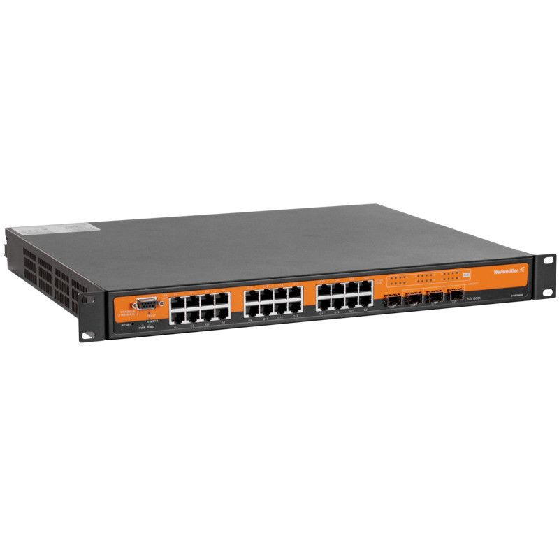 Weidmuller Industrial Ethernet Network Switch, managed poe, gigabit ethernet, 22X RJ45 10/100/1000bas