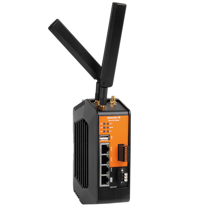 Weidmuller Industrial Ethernet Router, with integrated multi-band modem (4G/3G), global-model, 4X RJ4