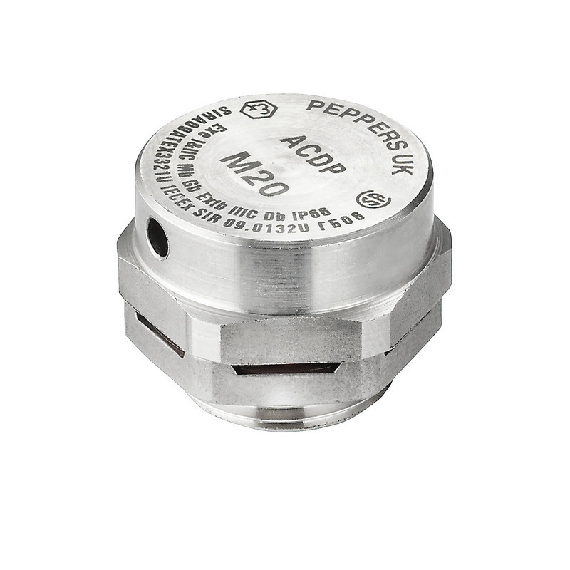 Weidmuller Klippon BDX (compensating elements) Ex Pressure compensating element, M 20, 10 MM, brass, nickel-plated, Q