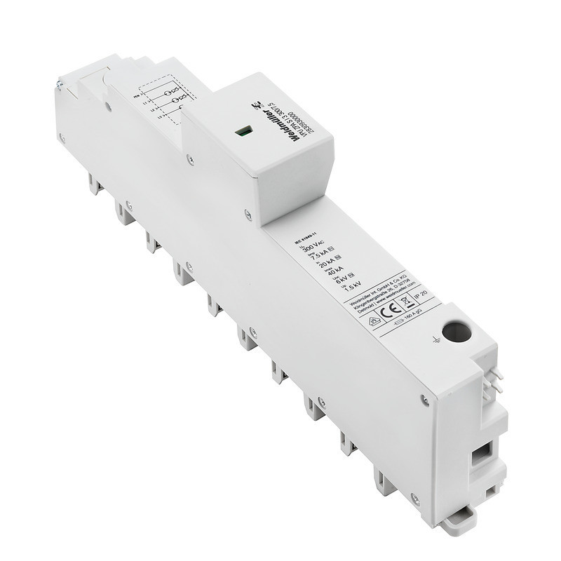 Weidmuller Lightning and surge protection Combined Surge arrester ac (type 1+2), mains voltage: 230 V / 400 V, L