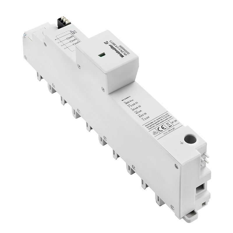 Weidmuller Lightning and surge protection Combined Surge arrester ac (type 1+2), mains voltage: 230 V / 400 V, L
