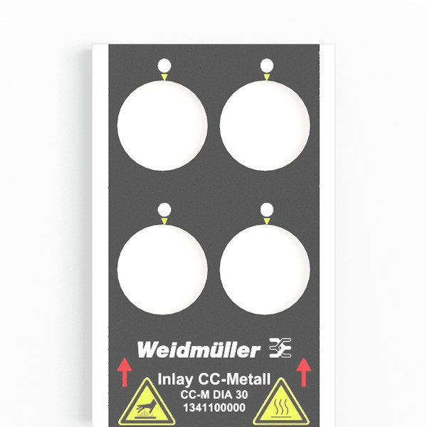 Weidmuller MetalliCard Device Marking, printed characters: requires M-print pro file, chrome