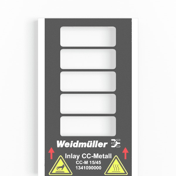 Weidmuller MetalliCard Device Marking, width: 45 MM, printed characters: requires M-print pro